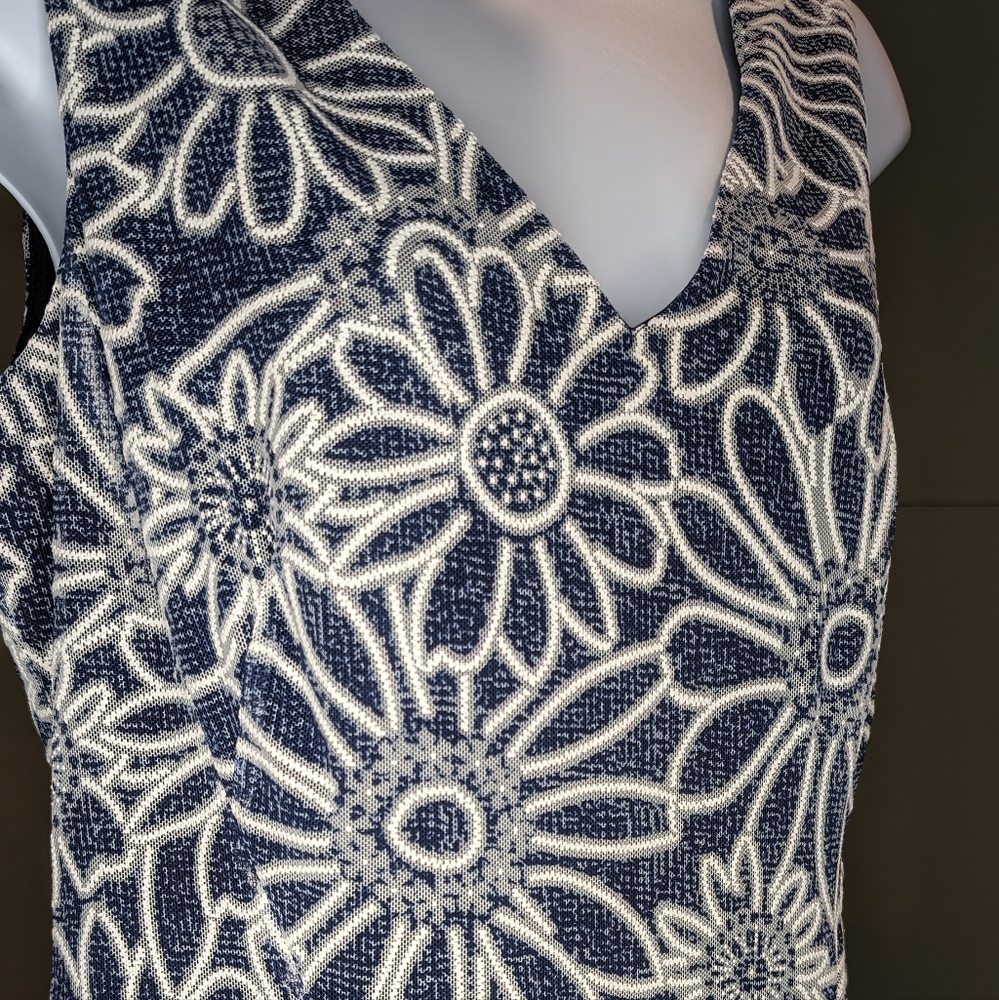 Tommy Hilfiger Fit And Flare Sleeveless Dress Daisy Print Midi - Picture 3 of 9